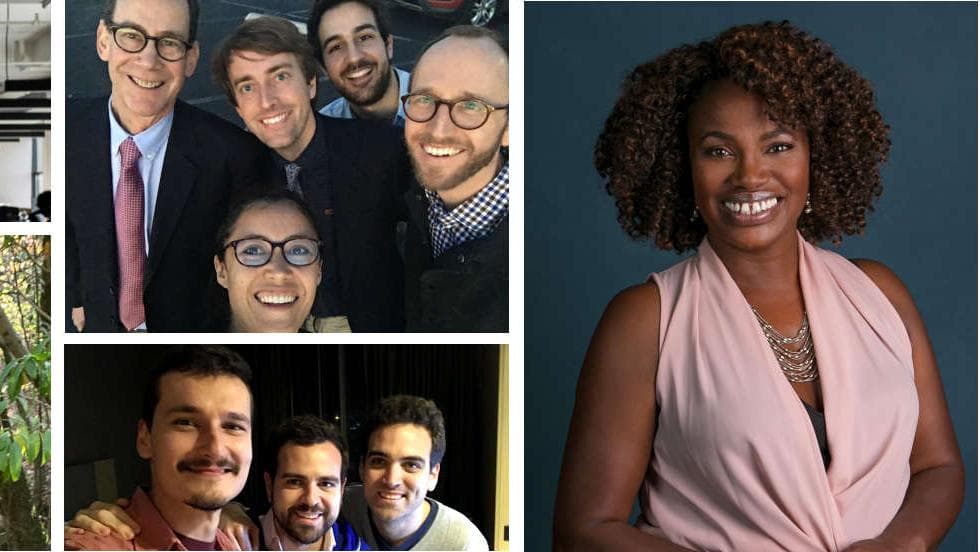 The collage features a diverse group of individuals, including entrepreneurs and professionals, highlighting the focus on underrepresented founders and the initiatives supporting diversity in startups linked to Ulu Ventures' $208M fund.